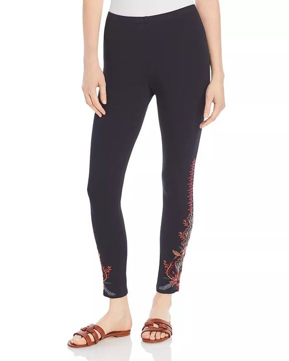 Johnny Was Pants - Johnny Was Aivita Embroidered Leggings Ankle Pants